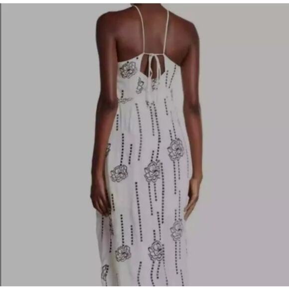 ASTR the label dress XS Halter Beachy Slip Sun Whimsy Midi Floral Wedding - Picture 2 of 16